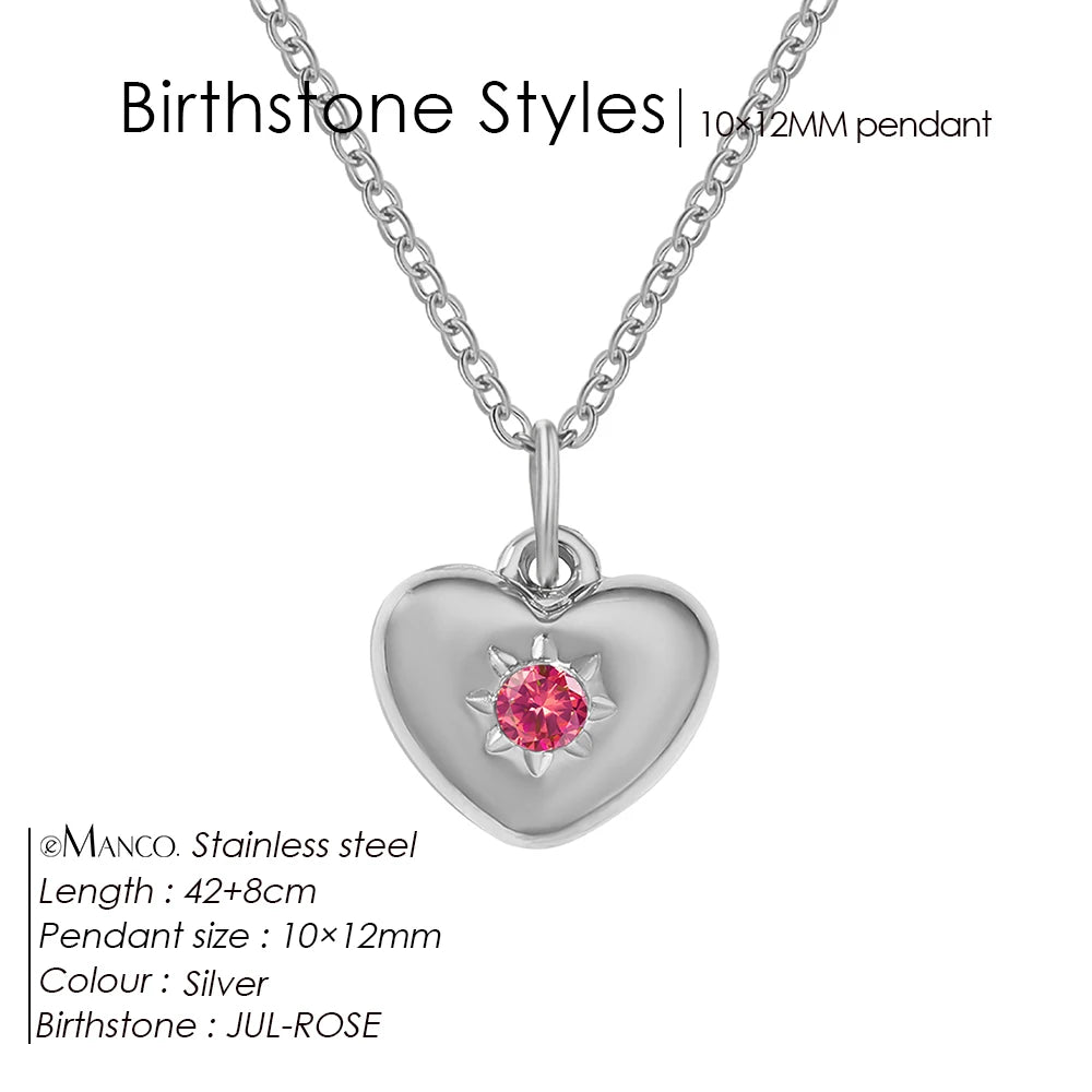 Silver Heart Pendant Necklace