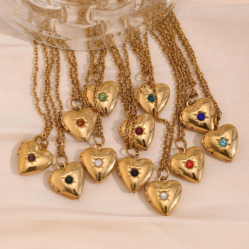 Heart Box Locket Necklace