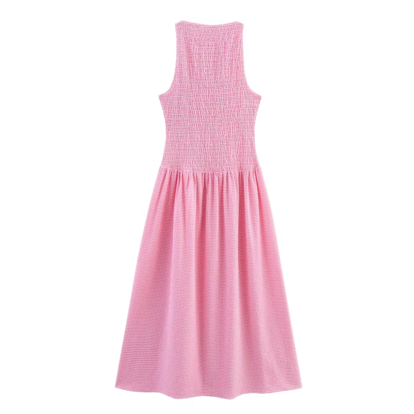 Plaid A-Line High Waist Skirt - Checkered Commuter Style