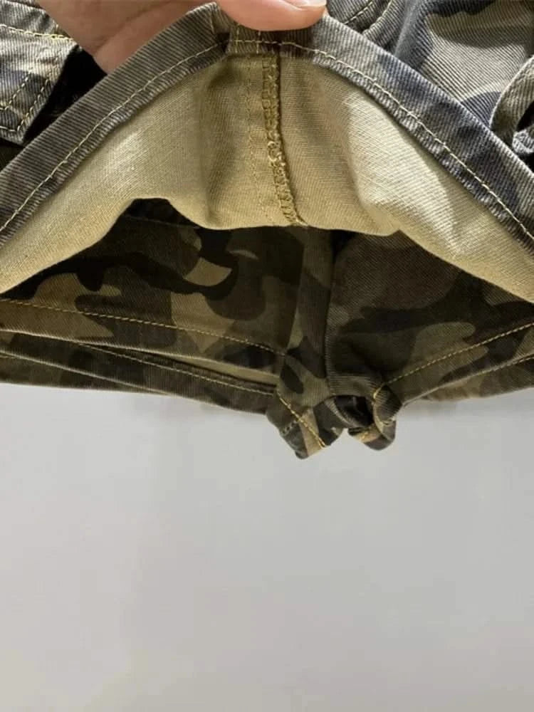 Short from Camouflage Cargo Mini Skirt