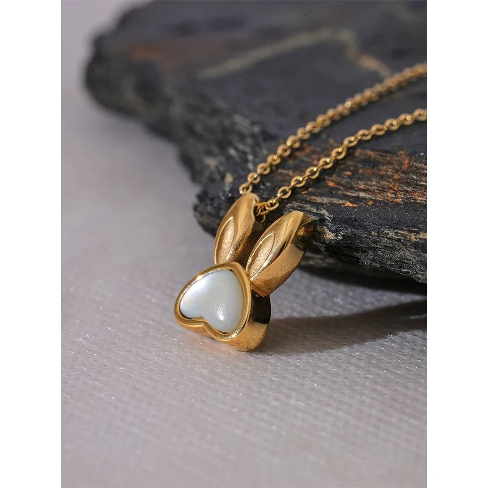 Side details of Rabbit Pendant Necklace