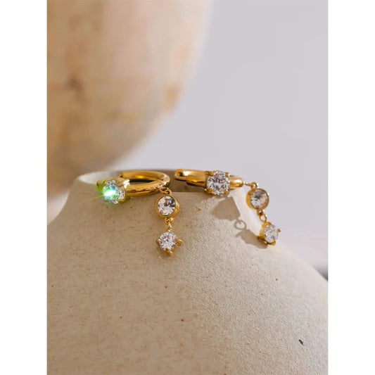 Silver Chic CZ Drop Earrings – Elegant Jewelry Style