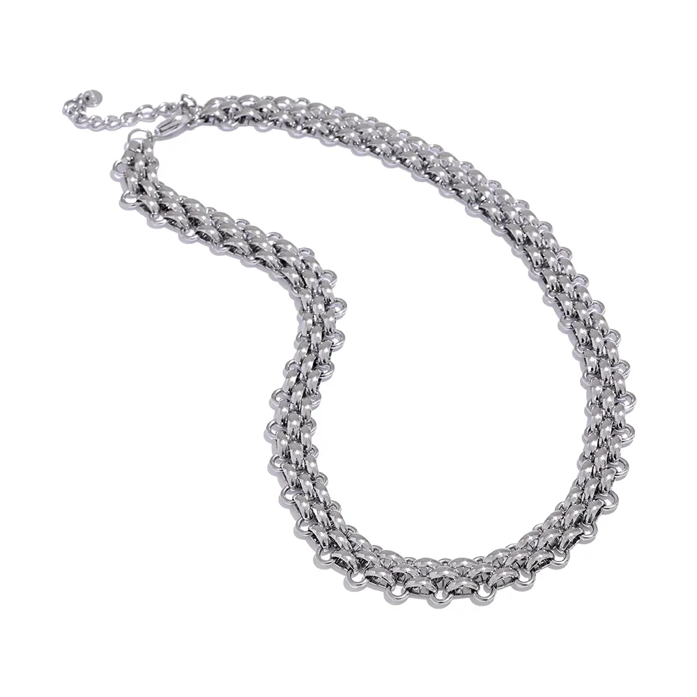 Silver Curb Chain Necklace