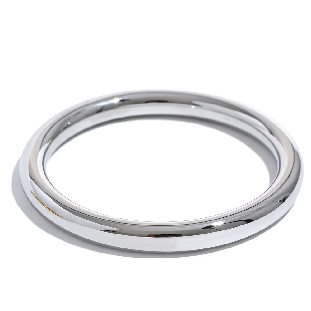 Silver Plain Bangles