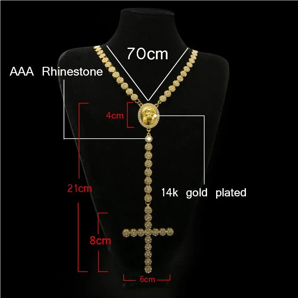 Size and material details of Rosary Necklace