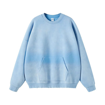 Sky Blue Washed Out Crew Neck Sweatshirt