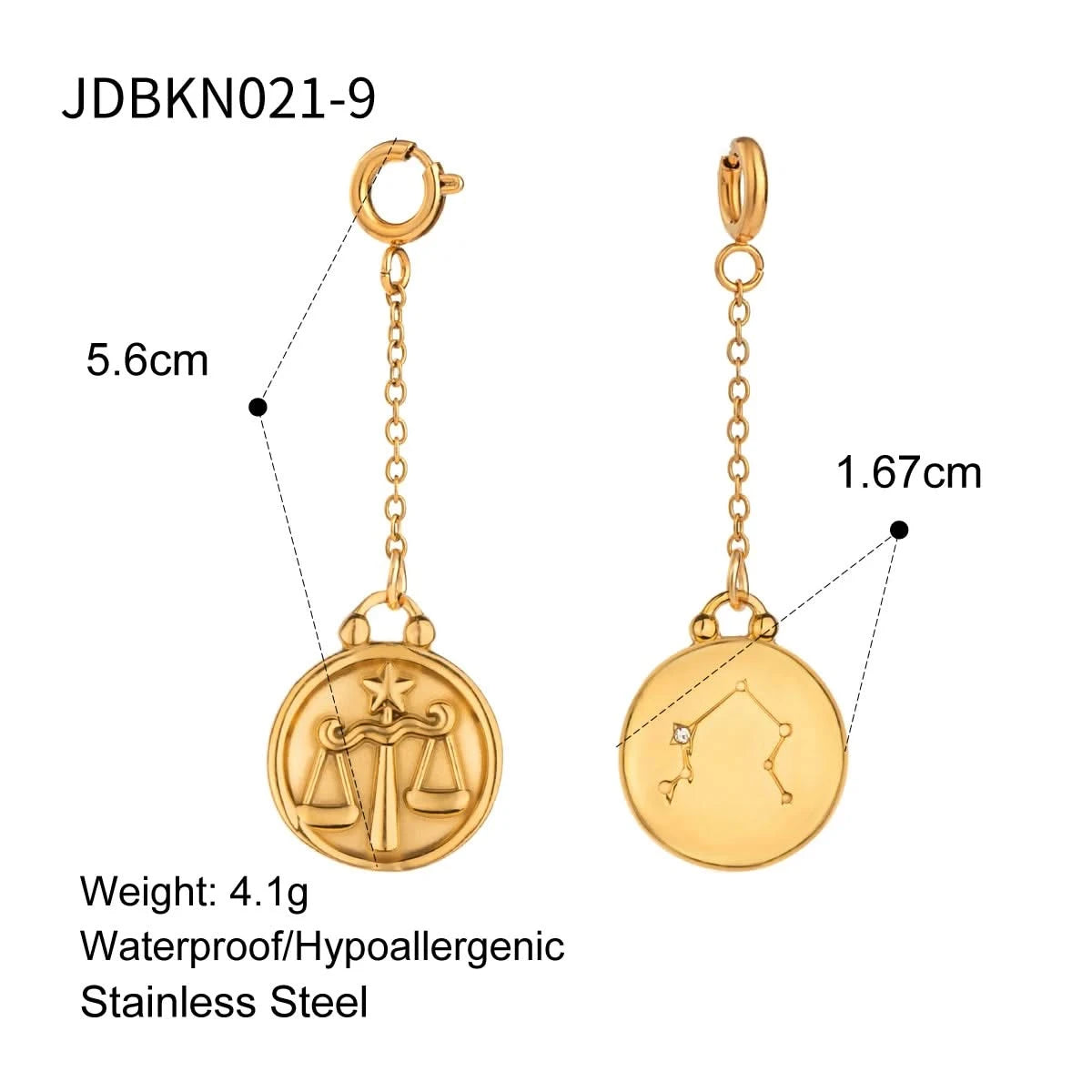 Stainless Steel Gold Bikini Pendant – Beach Chic