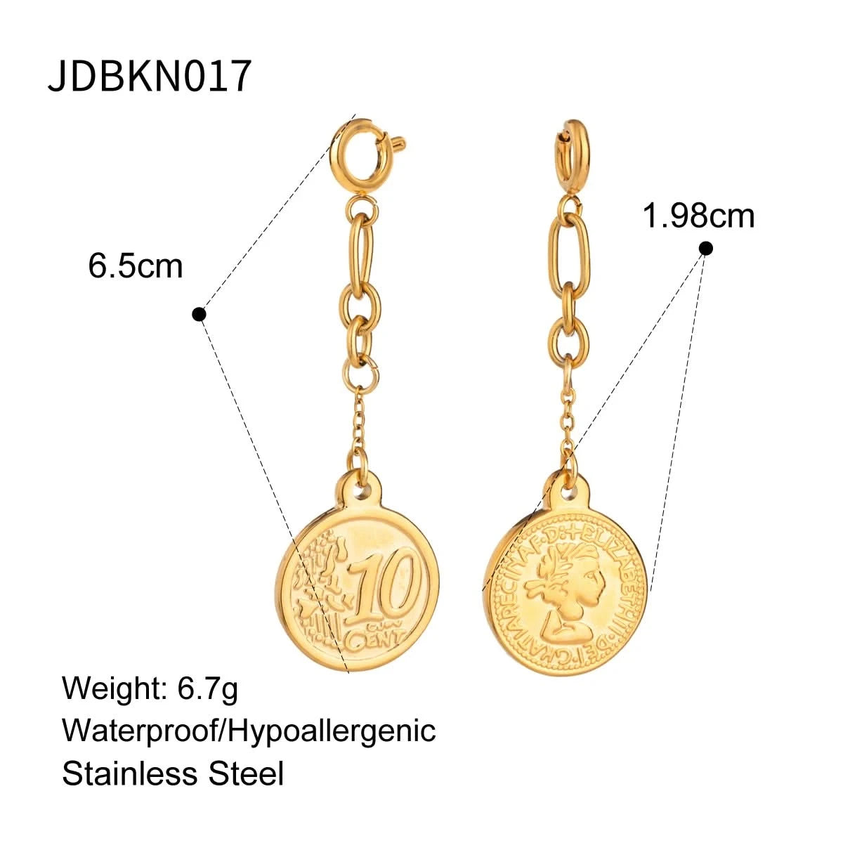 Stainless Steel Gold Bikini Pendant – Beach Chic