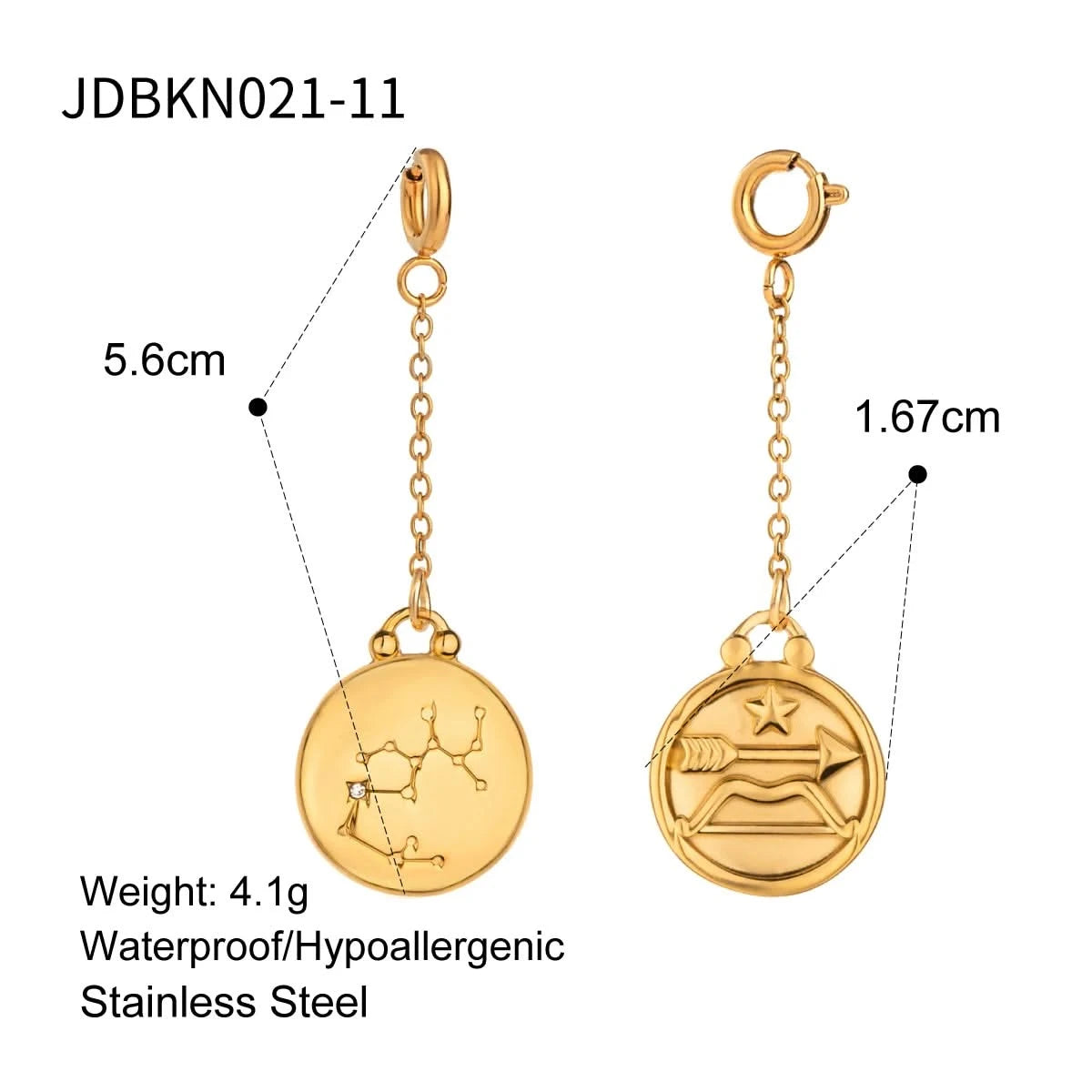 Stainless Steel Gold Bikini Pendant – Beach Chic