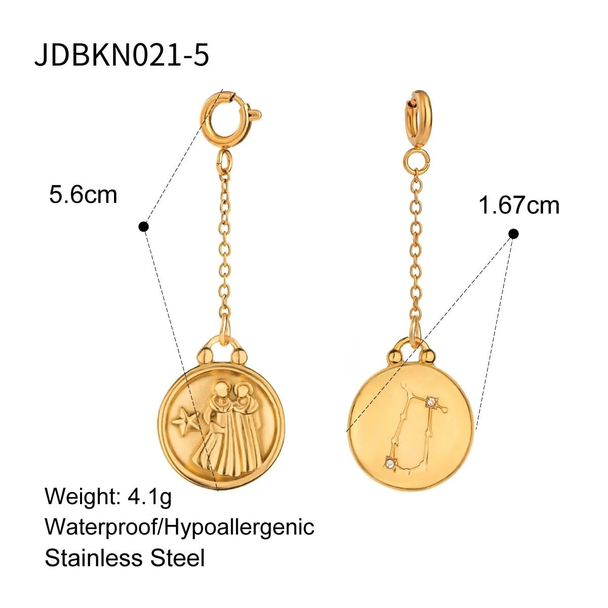Stainless Steel Gold Bikini Pendant – Beach Chic