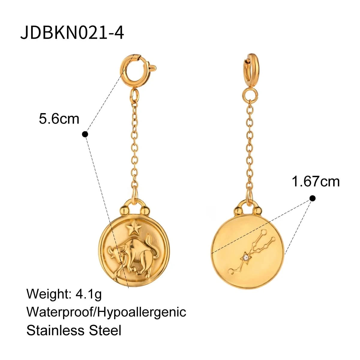 Stainless Steel Gold Bikini Pendant – Beach Chic