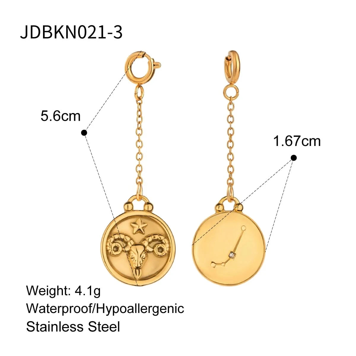Stainless Steel Gold Bikini Pendant – Beach Chic