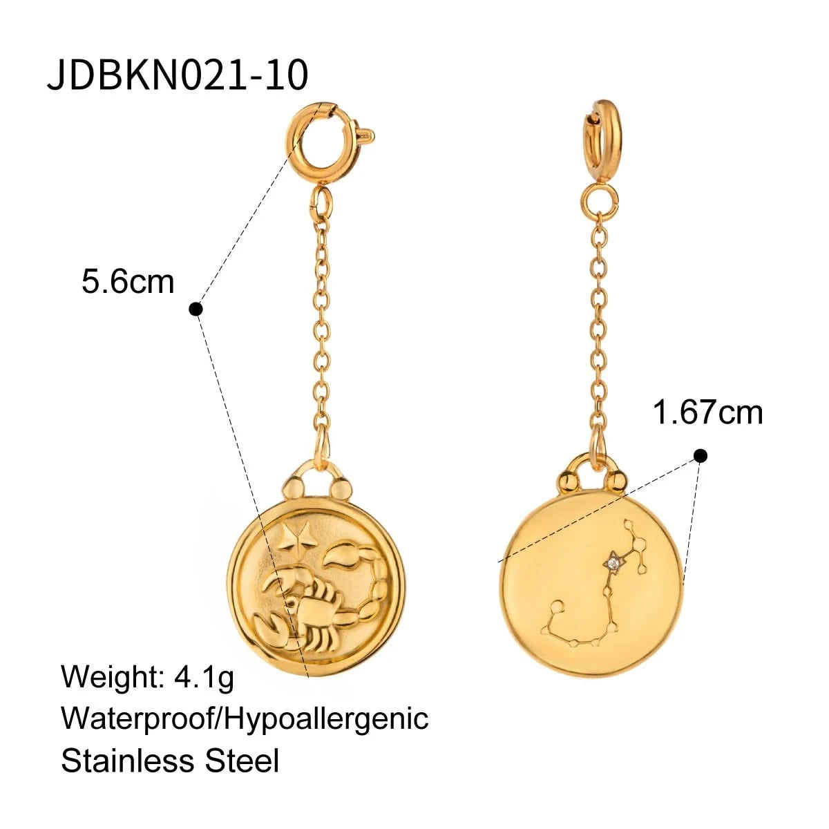 Stainless Steel Gold Bikini Pendant – Beach Chic