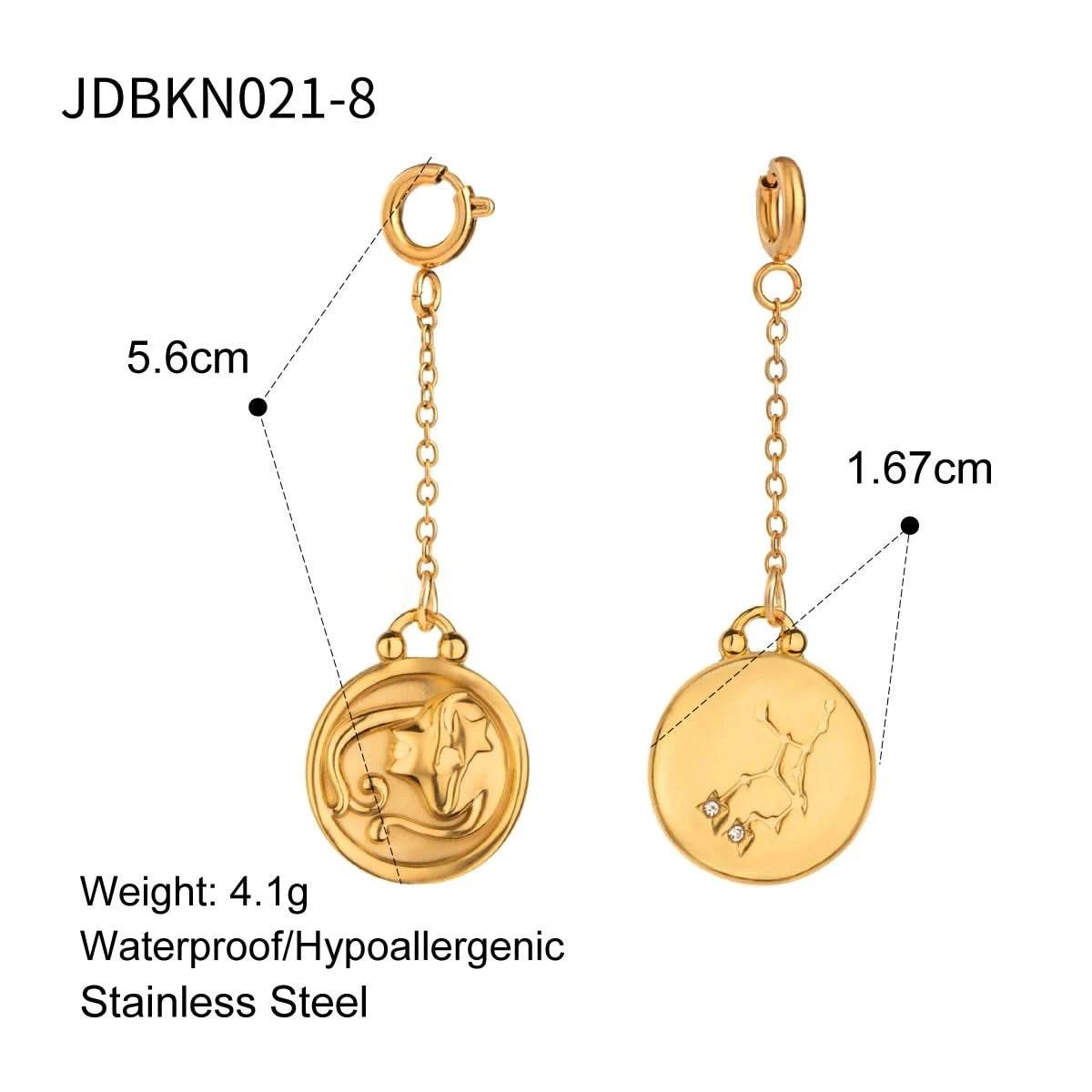 Stainless Steel Gold Bikini Pendant – Beach Chic