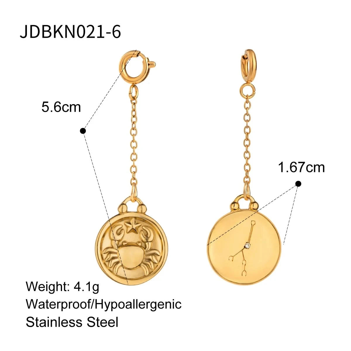 Stainless Steel Gold Bikini Pendant – Beach Chic