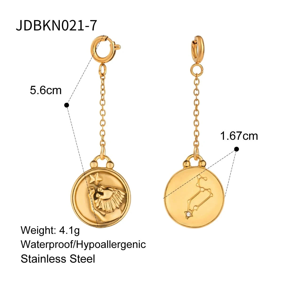 Stainless Steel Gold Bikini Pendant – Beach Chic