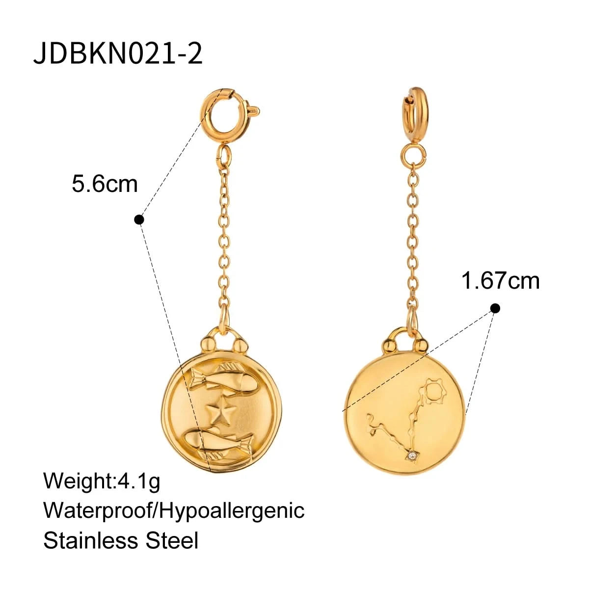 Stainless Steel Gold Bikini Pendant – Beach Chic