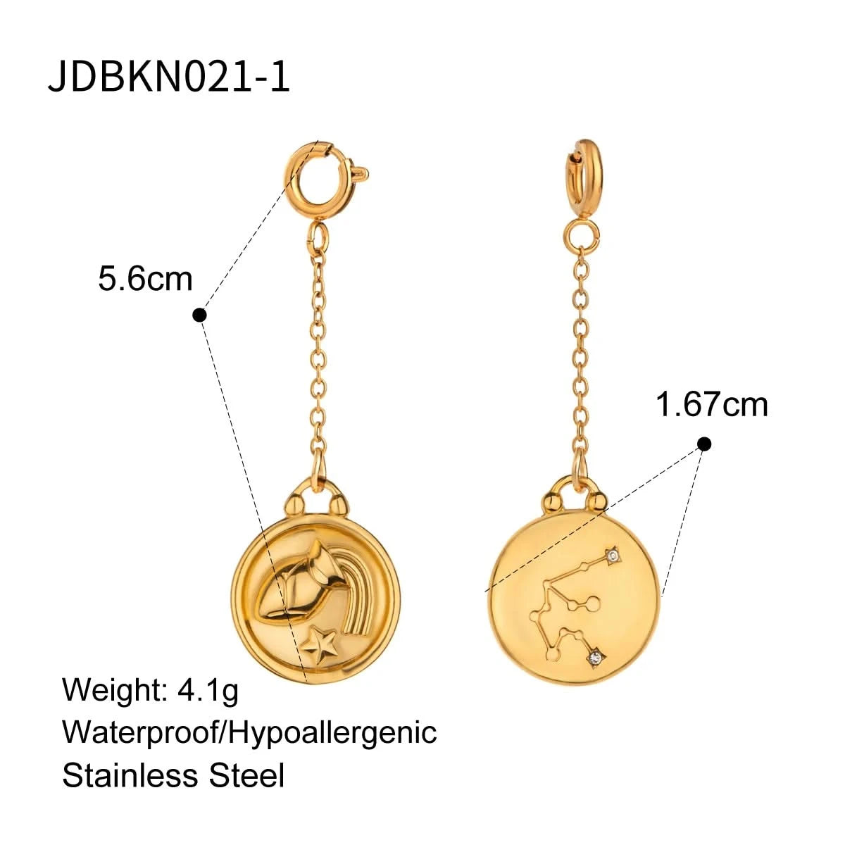 Stainless Steel Gold Bikini Pendant – Beach Chic