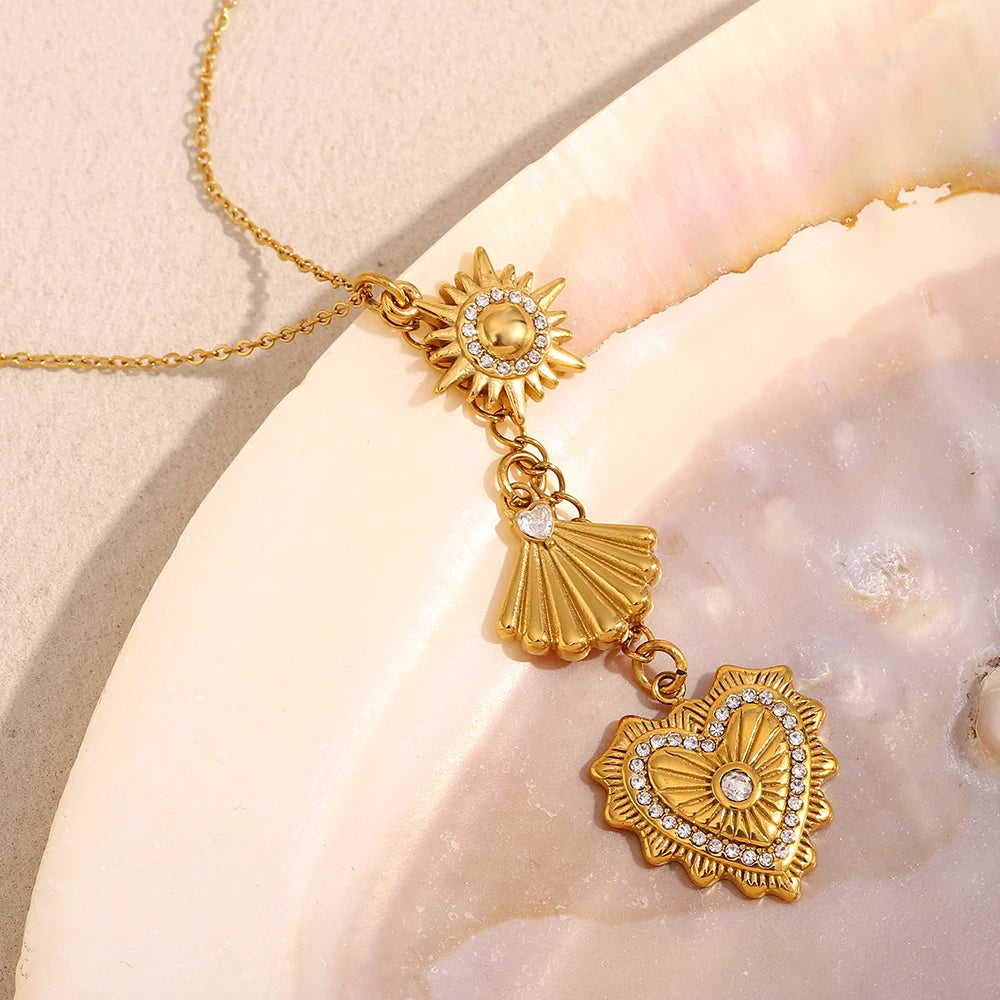 Stainless Steel Heart Pendant Necklace