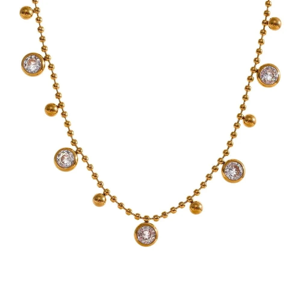 Station White CZ Necklaces