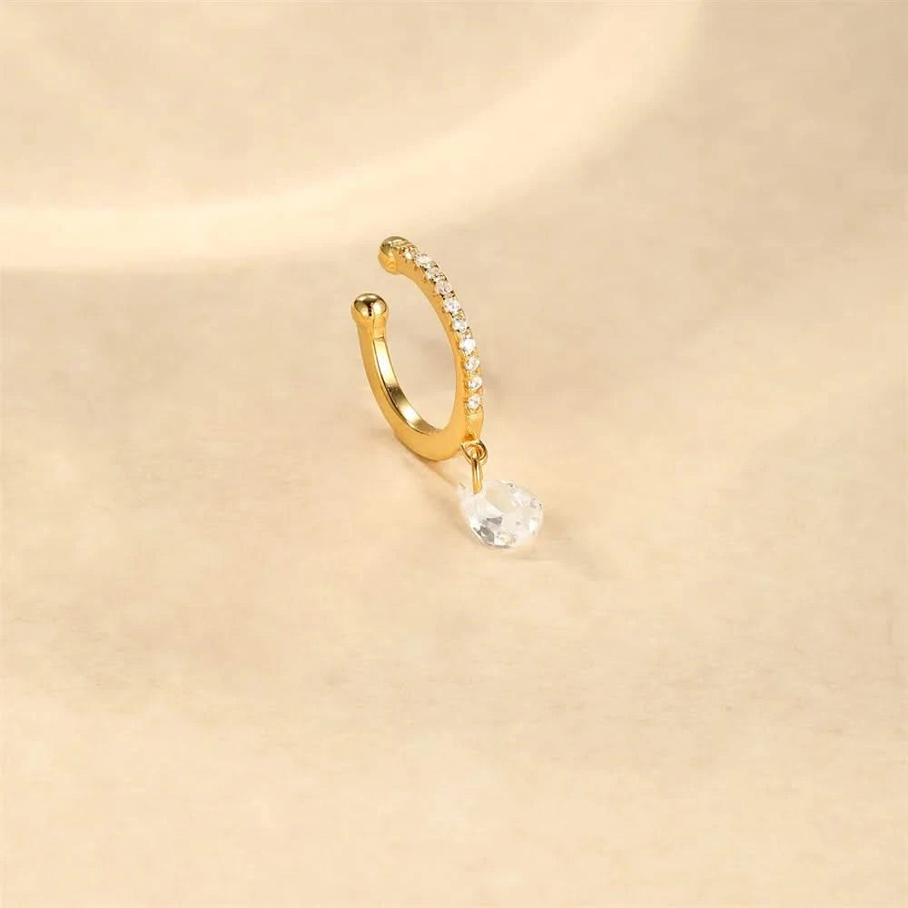 Sterling Silver Water Drop Cuff Earring - Elegant Gift