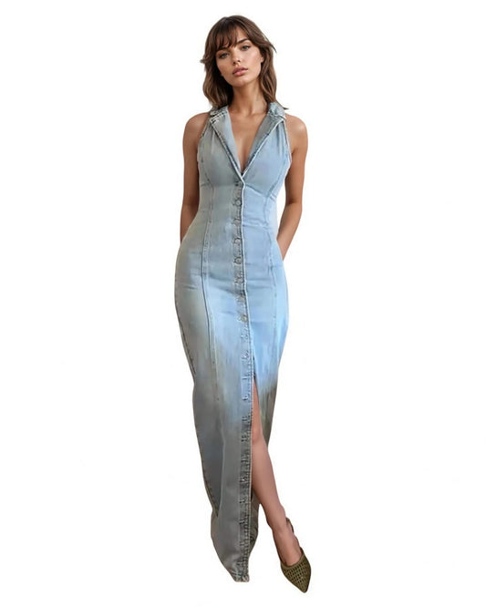 Stylish Sleeveless Maxi Dress - Summer Casual Chic