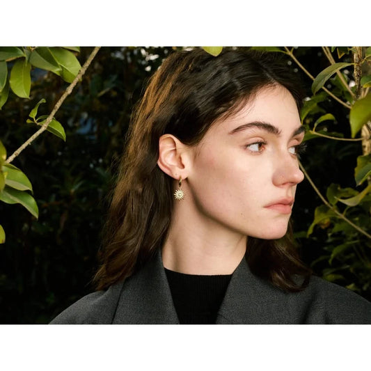 Sun Drop Hoop Earrings - Exquisite Zirconia Sparkle 