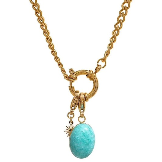 Turquoise Stone Pendant Necklace