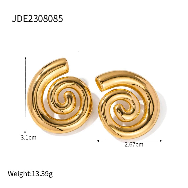 Circles Spiral Earrings
