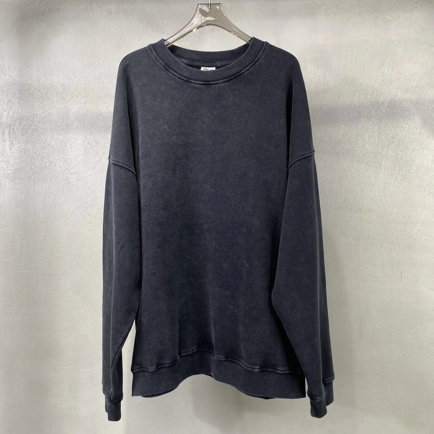 Washed Crewneck Sweatshirts - Dark Gray