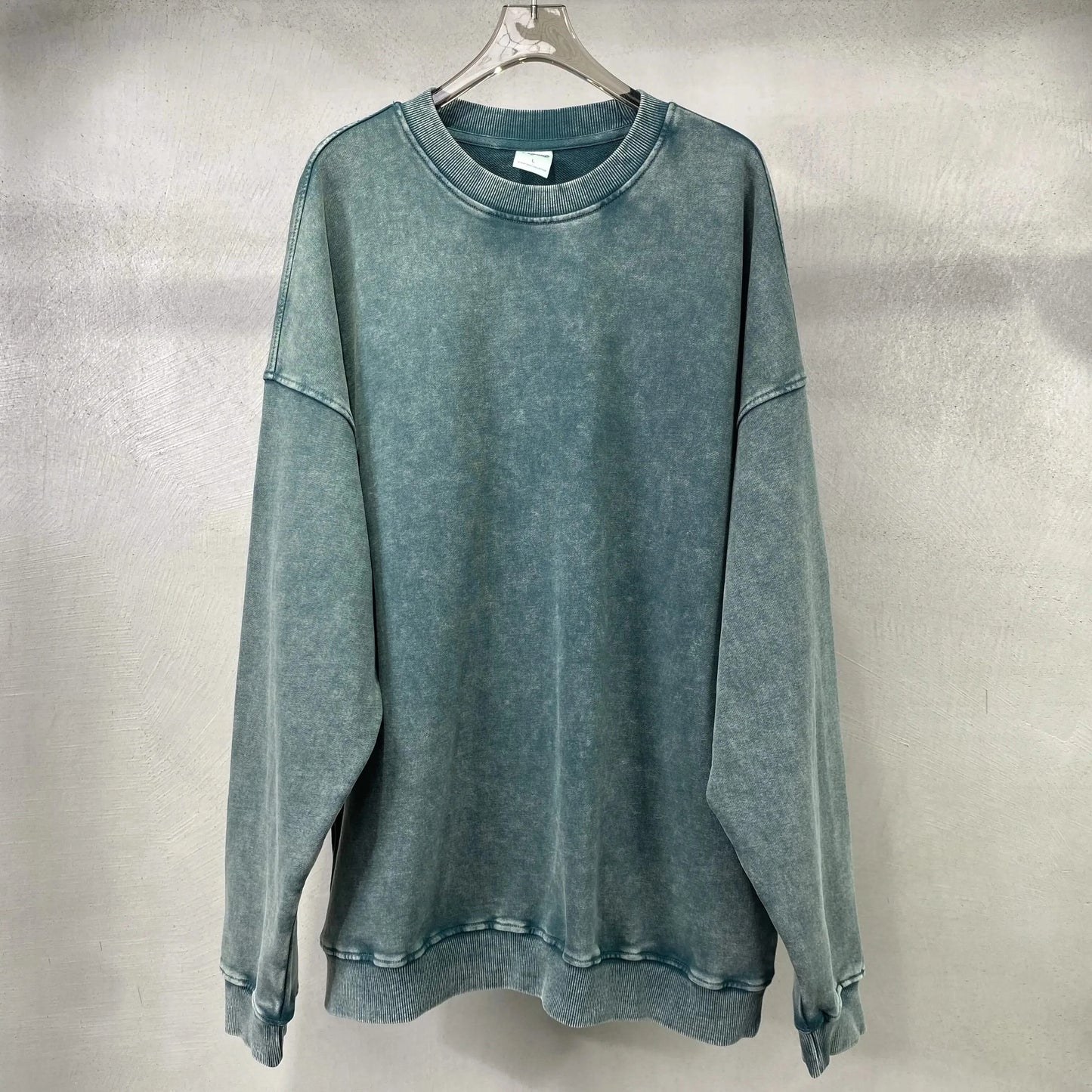 Washed Crewneck Sweatshirts - Green