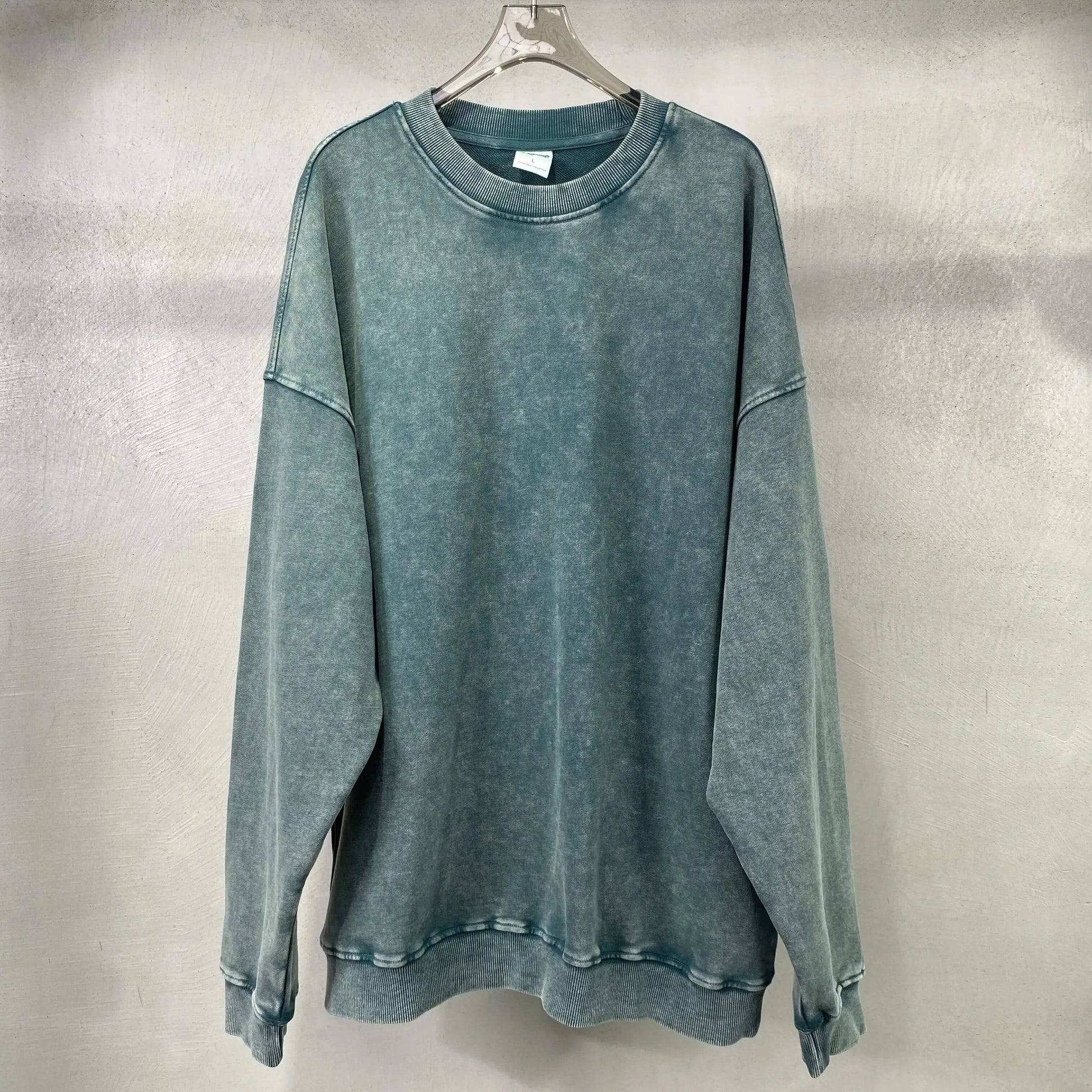 Washed Crewneck Sweatshirts - Green