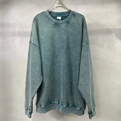 Washed Crewneck Sweatshirts - Green