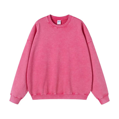 Washed Crewneck Sweatshirts - Pink
