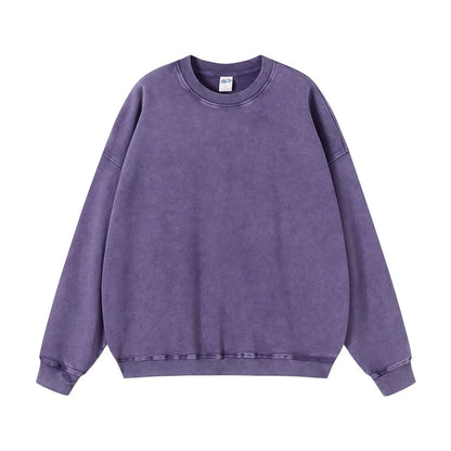 Washed Crewneck Sweatshirts - Purple