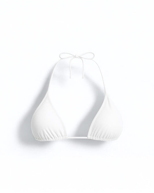 White Classic Solid Bikini Set