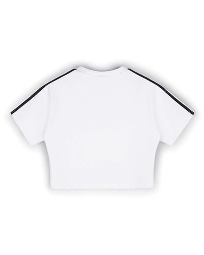 White Performance Crop Top - Just a Girl