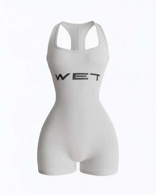 White Wet Jumpsuit