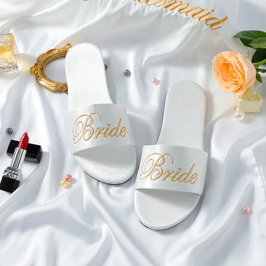Satin Slippers for The Bride