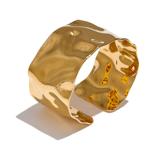 Gold Metal Cuff Bracelet
