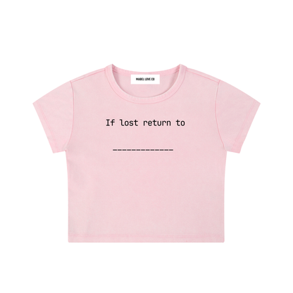 if lost return to Snow Washed Crop Top