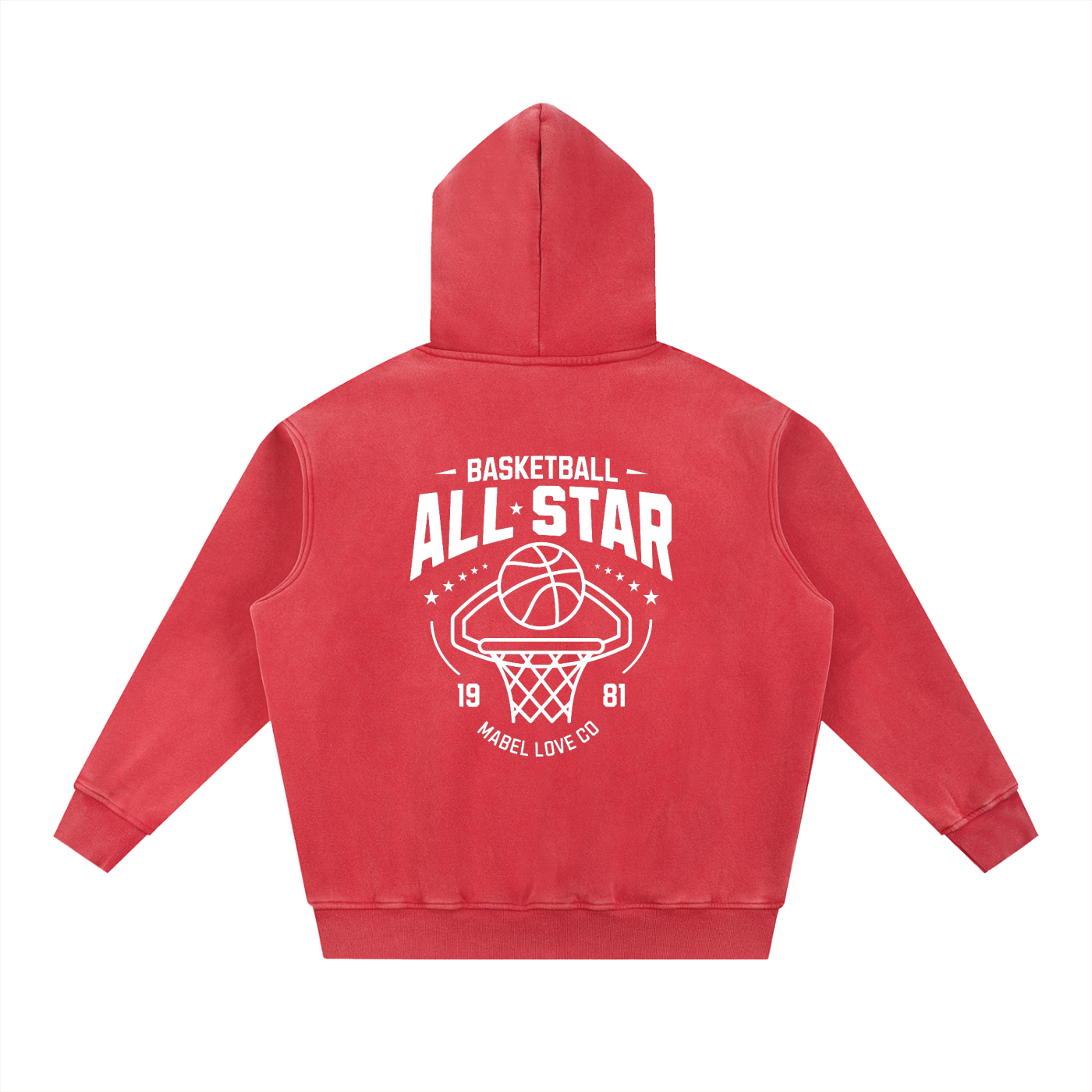 Snow Wash Fleece Oversize Hoodie
