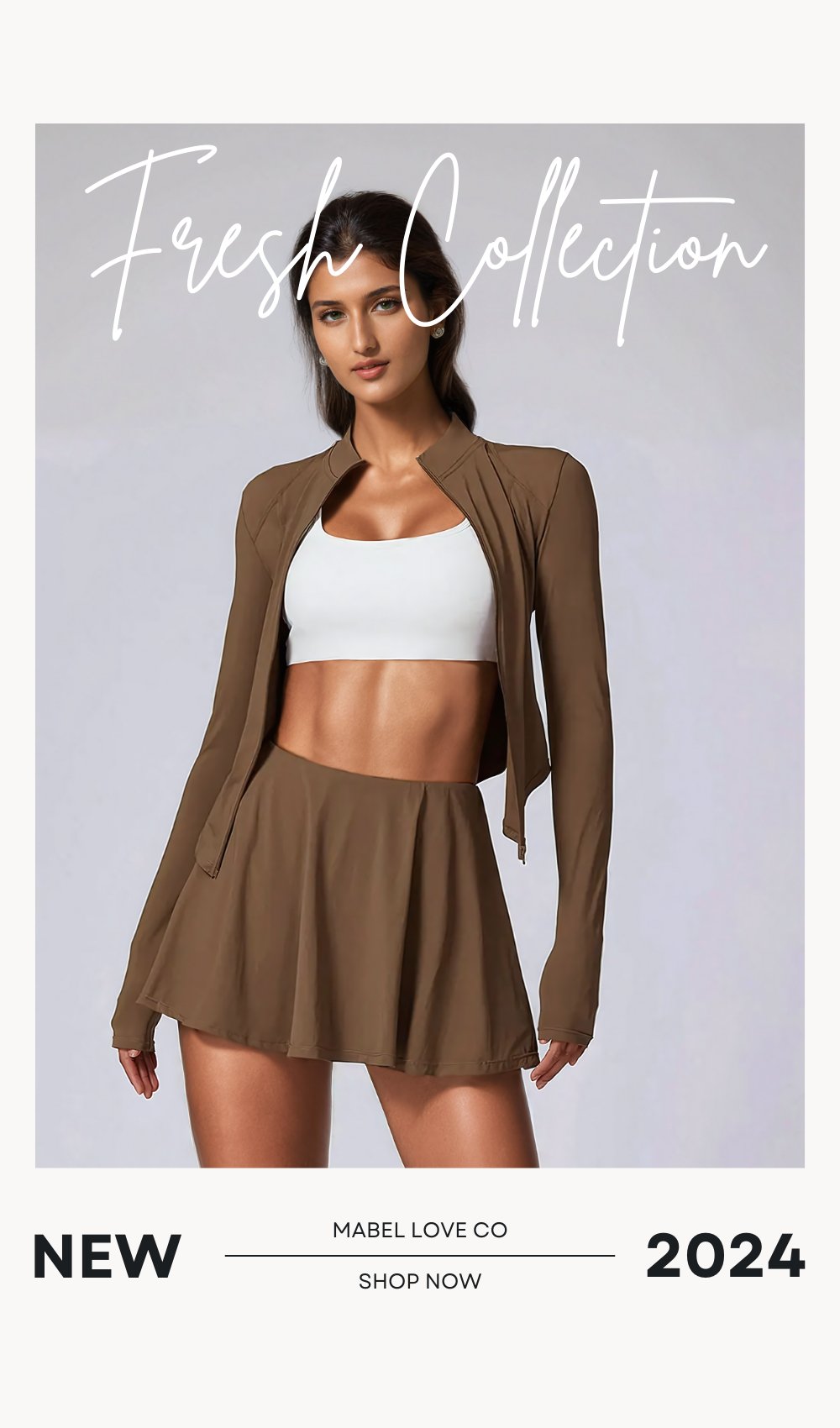 Activewear Long Sleeves and Skirt Set