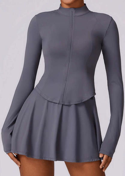 Activewear Long Sleeves and Skirt Set