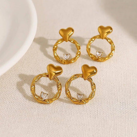 Aesthetic Heart Earrings