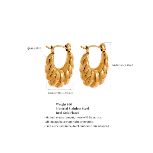 Andrina Hoop Earrings - Size Details