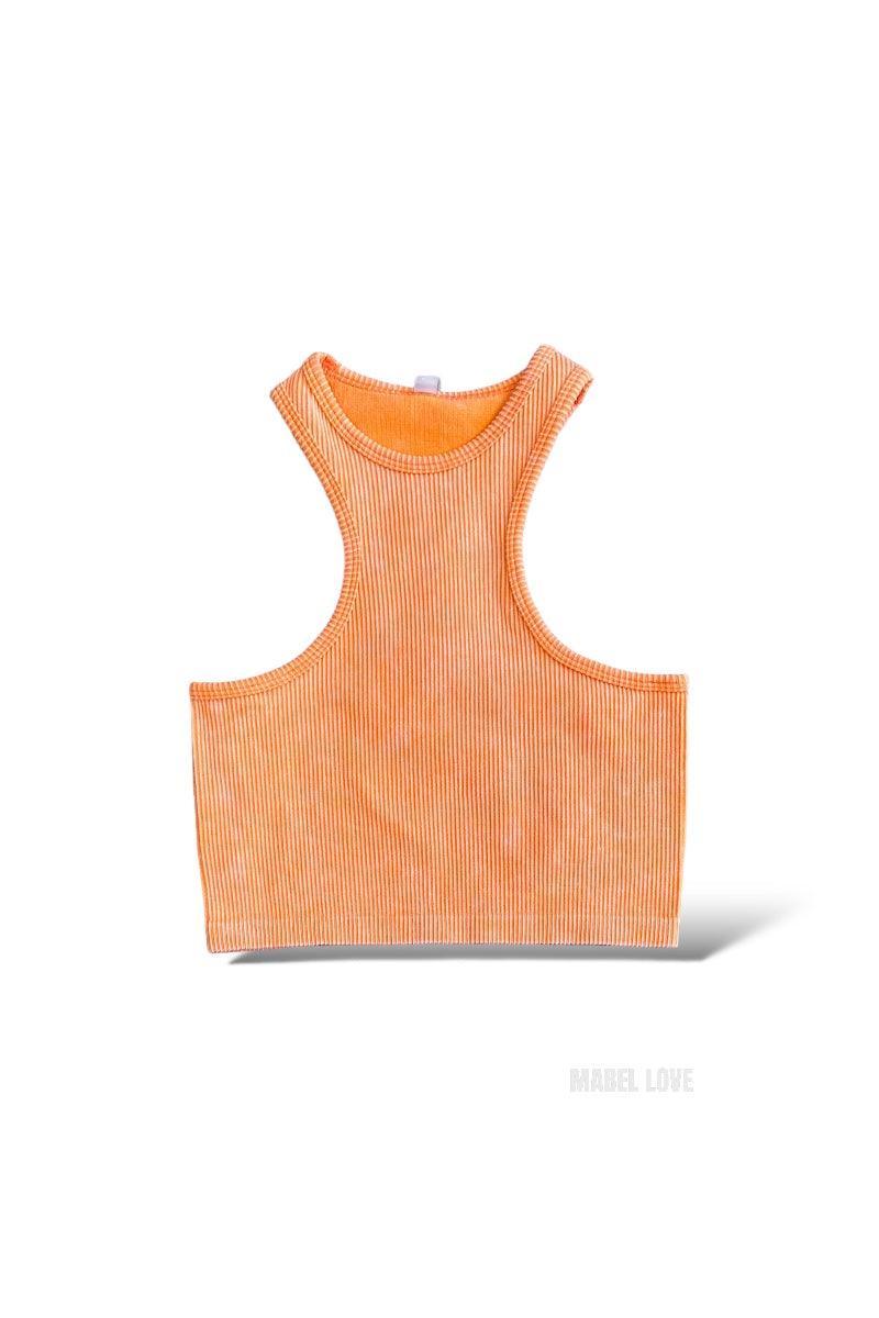 WASHED RACER SEAMLESS TOP, [product type]
