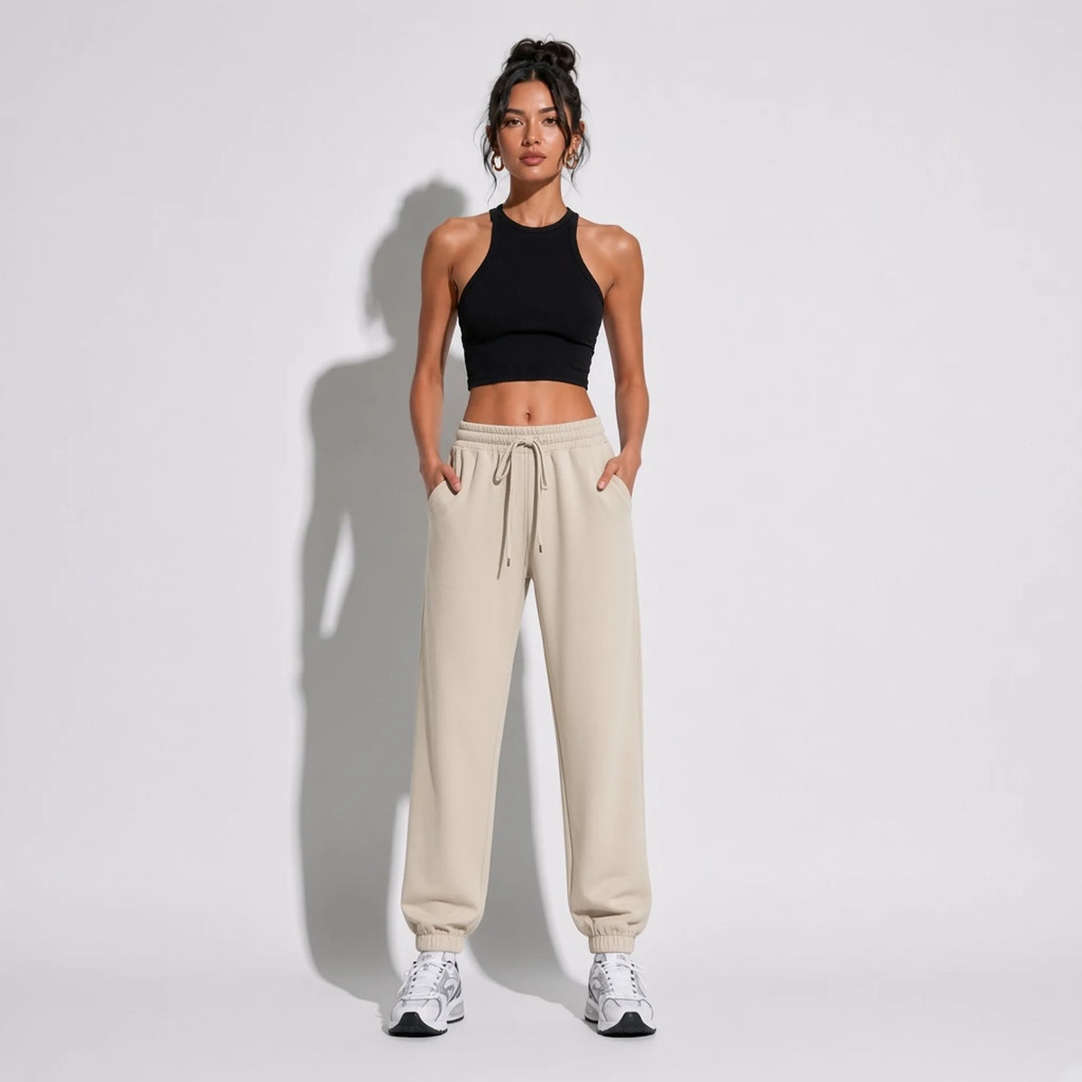 Joggers Pants — Apricot front