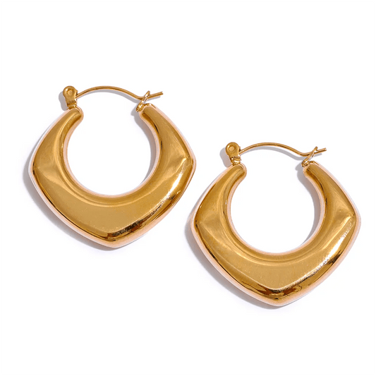 Gold Aurora Arch Hoop Earrings