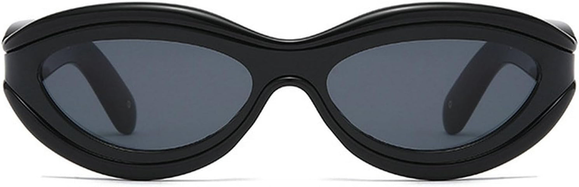 Cat Eye Sunglasses for Women Cute Oval Thick Frame Y2K Accessories Sun Glasses Chic Retro Style Shades